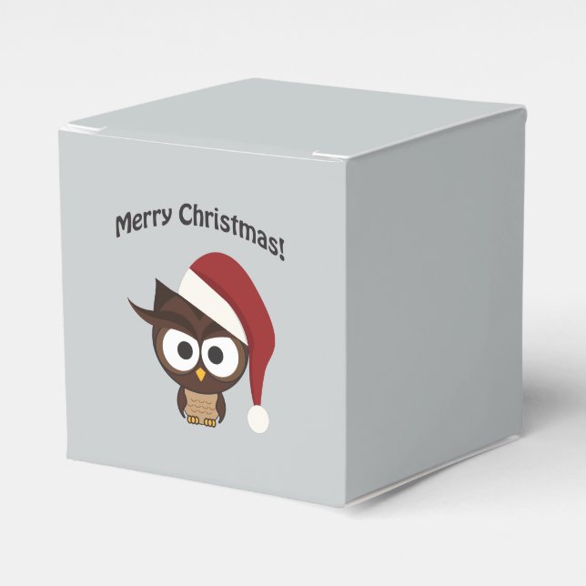 Merry Christmas Angry Owl Favour Box (Front Side)