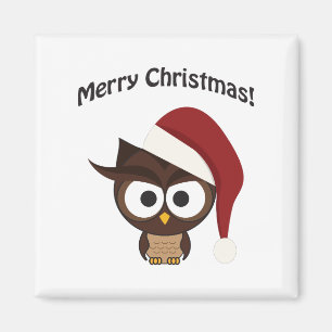 Merry Christmas Angry Owl Magnet