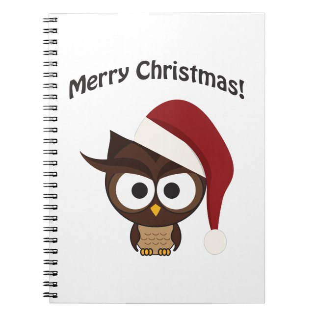 Merry Christmas Angry Owl Notebook (Front)
