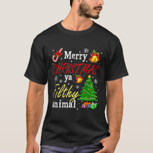 Merry Christmas Animal Filthy Ya Funny Xmas Family T-Shirt