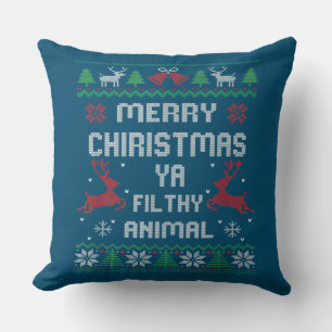 Merry Christmas Animal Filthy Ya Great Cushion