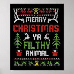 Merry Christmas Animal Filthy Ya Poster