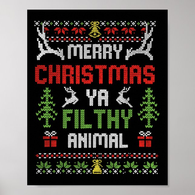 Merry Christmas Animal Filthy Ya  Poster (Front)