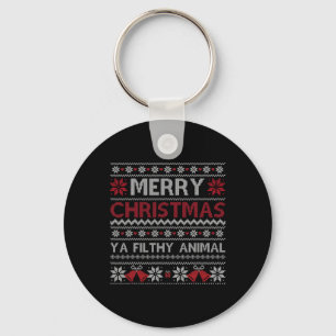 Merry Christmas Animal Filthy Ya Ugly  Style Xmas  Key Ring