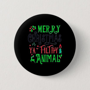 Merry Christmas Animal Filthy Ya Xmas Family Pajam 6 Cm Round Badge