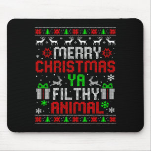 Merry Christmas Animal Filthy Ya Xmas Family Pajam Mouse Mat