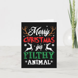 Merry Christmas Animal Filthy Ya Xmas Pajama  Card