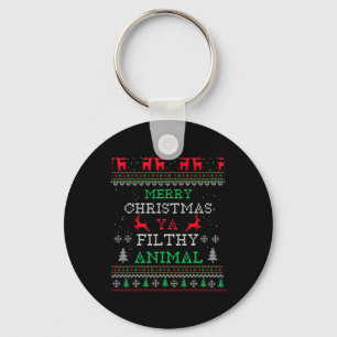 Merry Christmas Animal Filthy Ya Xmas Pajama Famil Key Ring