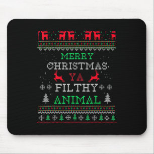 Merry Christmas Animal Filthy Ya Xmas Pajama Famil Mouse Mat