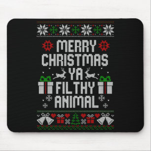 Merry Christmas Animal Filthy Ya Xmas Pajama Long  Mouse Mat