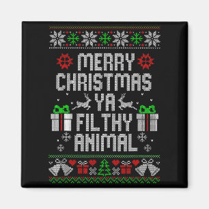 Merry Christmas Animal Filthy Ya Xmas Pajama Magnet