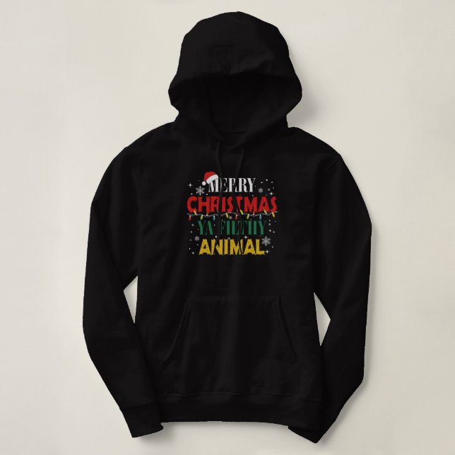 merry christmas animal hoodie (Design Front)