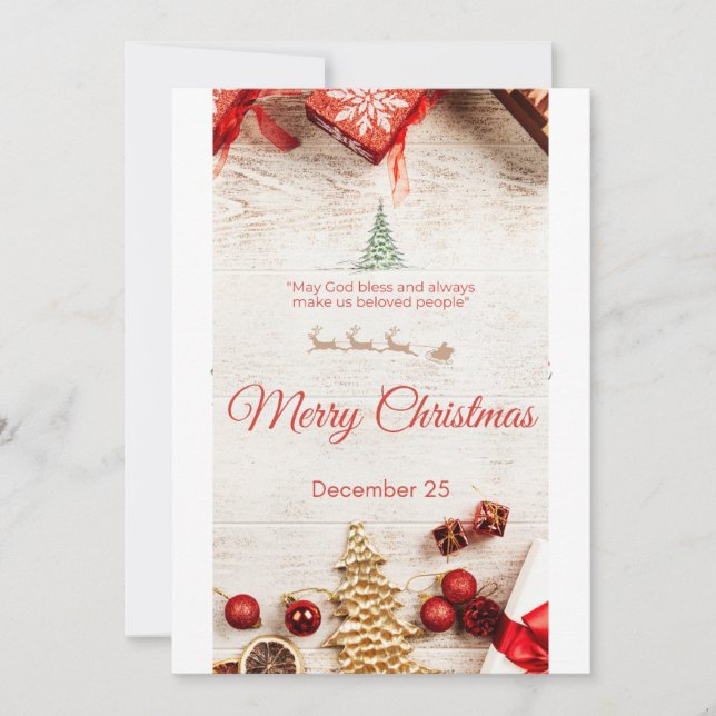 Merry christmas  announcement (Front)