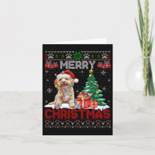 Merry Christmas Apoo Dog Lovers Family Ugly Xmas S Card