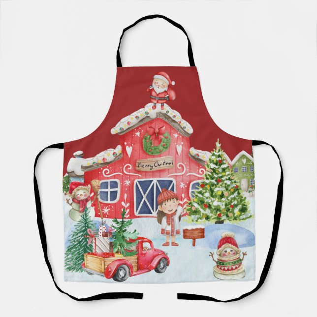 Merry Christmas apron gifts (Front)