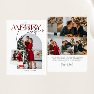 Merry Christmas Arch Snapshot Photo Holiday Card