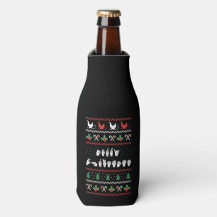 Merry Christmas - ASL American Sign Language I Bottle Cooler