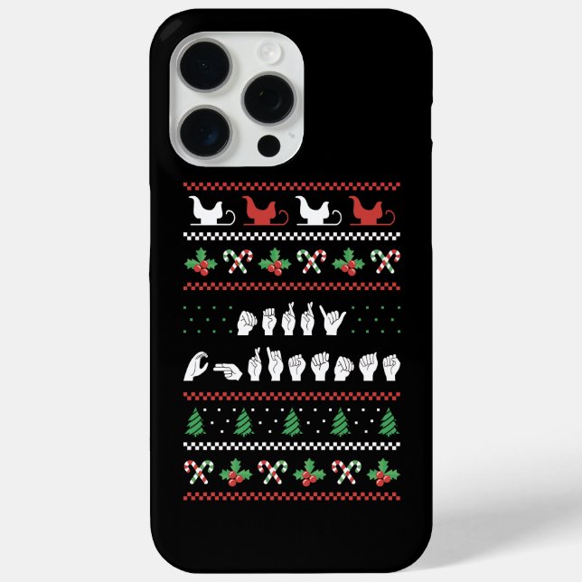 Merry Christmas - ASL American Sign Language I Case-Mate iPhone Case (Back)