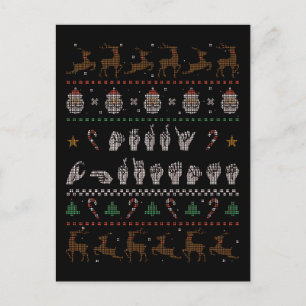Merry Christmas - ASL American Sign Language II Postcard