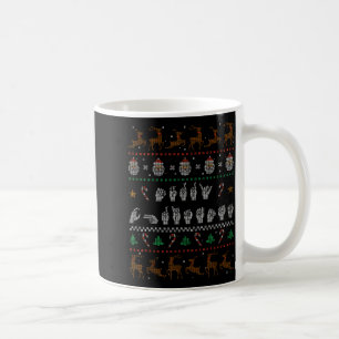 Merry Christmas Asl Sign Language Deaf Pride Sped  Coffee Mug