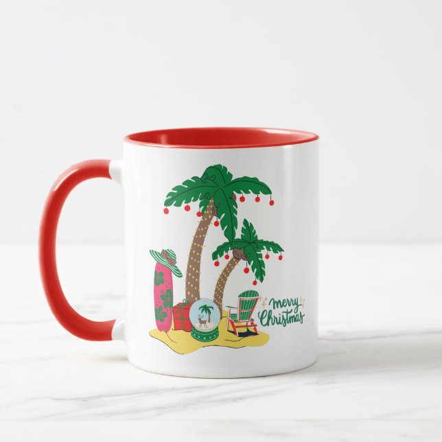 Merry Christmas at the Beach  Mug (Left)
