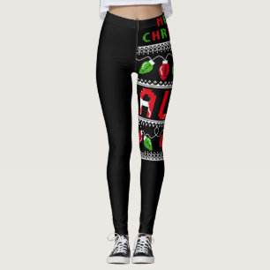 Merry Christmas Aunt Light Ugly Christmas Leggings