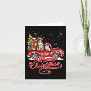 Merry Christmas Australian Shepherd Santa Reindeer Card