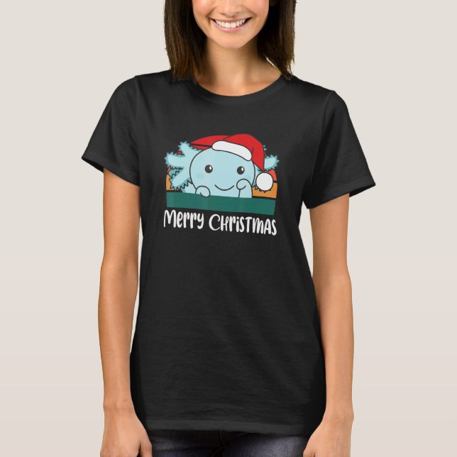 Merry Christmas   Axolotl Christmas T-Shirt (Front)