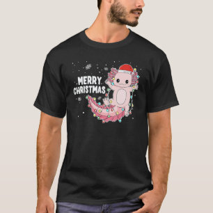 Merry Christmas Axolotl Xmas Lights Salamander 1 T-Shirt