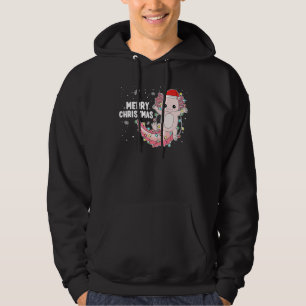 Merry Christmas Axolotl Xmas Lights Salamander Hoodie