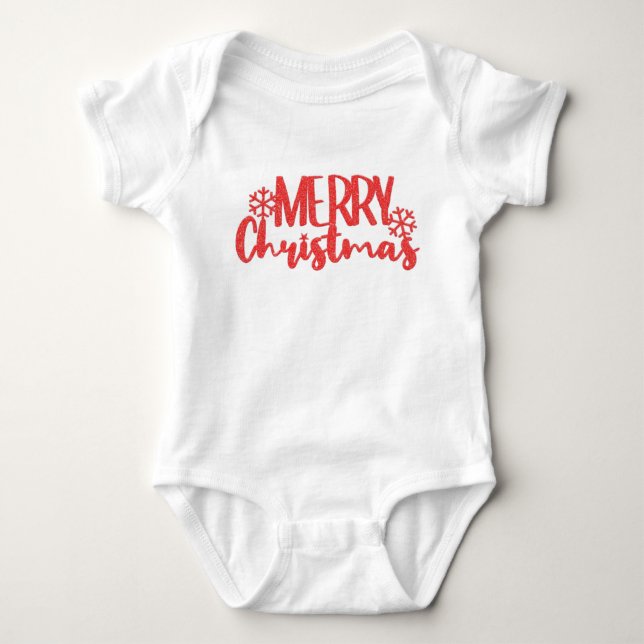 Merry Christmas Baby Bodysuit (Front)