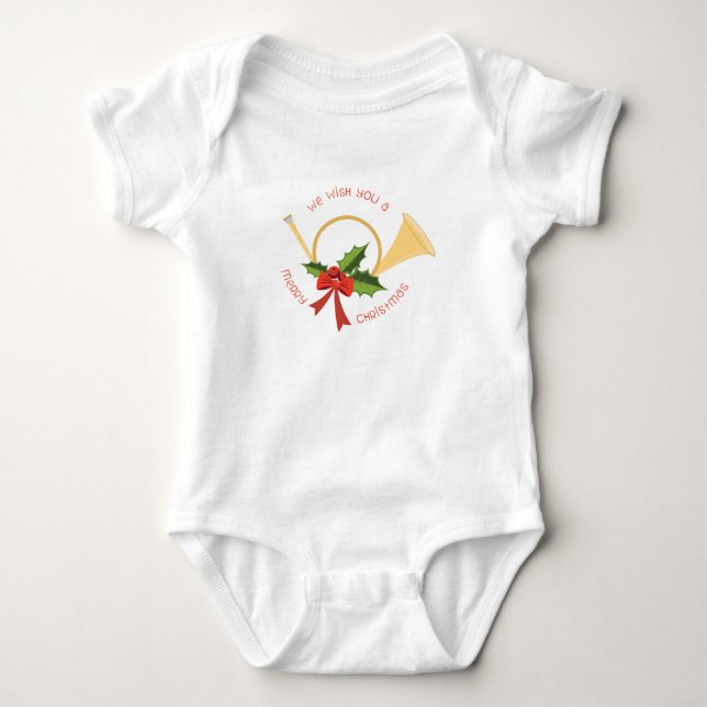 Merry Christmas Baby Bodysuit (Front)