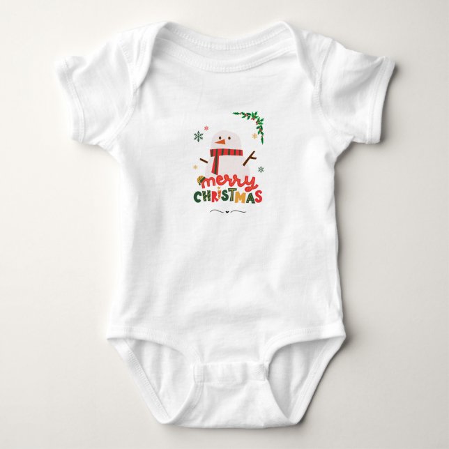 Merry Christmas Baby Bodysuit (Front)