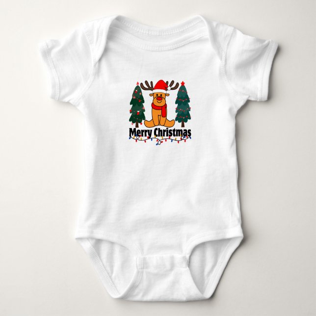 Merry Christmas Baby Bodysuit (Front)