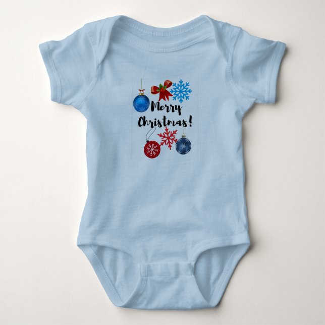 Merry Christmas  Baby Bodysuit (Front)