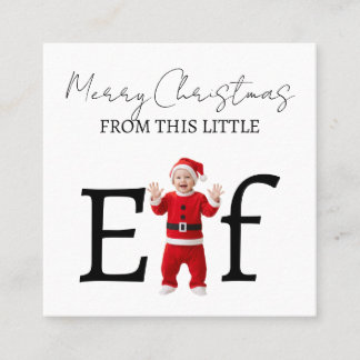 Merry Christmas Baby Elf Holiday Greeting Card