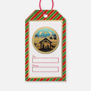Merry Christmas, Baby Jesus Nativity Scene Gift Tags