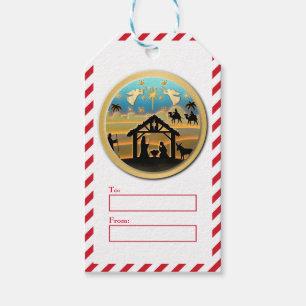 Merry Christmas, Baby Jesus Nativity Scene Gift Tags