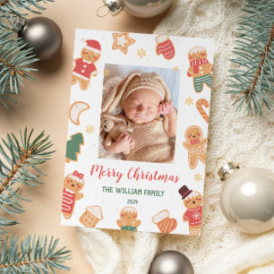 Merry Christmas Baby Photo Holiday Card
