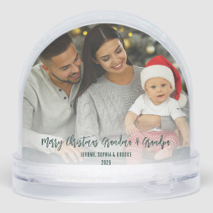 Merry Christmas Baby Photos Custom Grandma Snowglobe