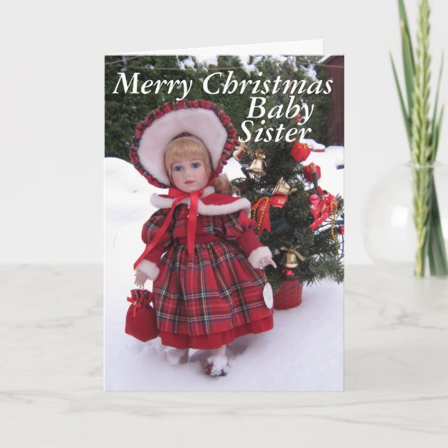 Merry christmas, Baby sister Holiday Card (Front)