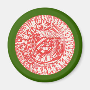 Merry Christmas ball candy canes magnets