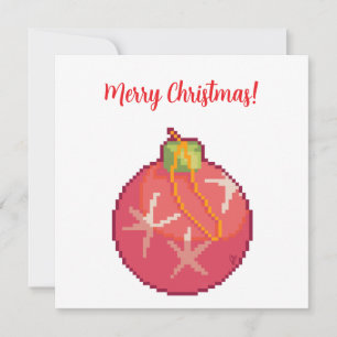 Merry Christmas Ball, Pixelart, Pixel Art  Card