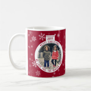 Merry Christmas Ball Red Snowflake Holiday Coffee Mug