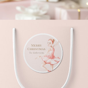 Merry Christmas Ballerina Sticker