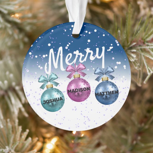 Merry Christmas Balls  Ornament (Tree)