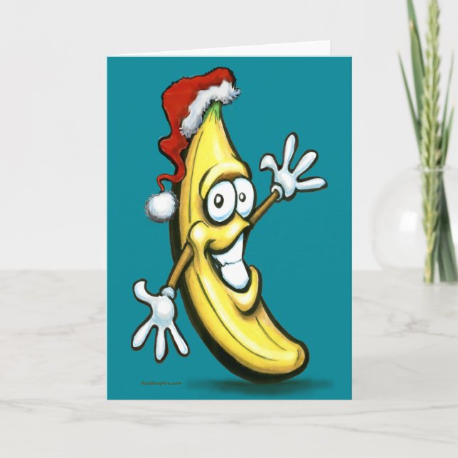 Merry Christmas Banana Happy New Year Holiday Card (Front)