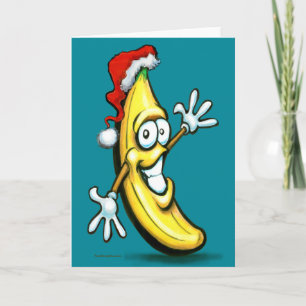Merry Christmas Banana Happy New Year Holiday Card