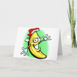 Merry Christmas Banana Happy New Year Holiday Card