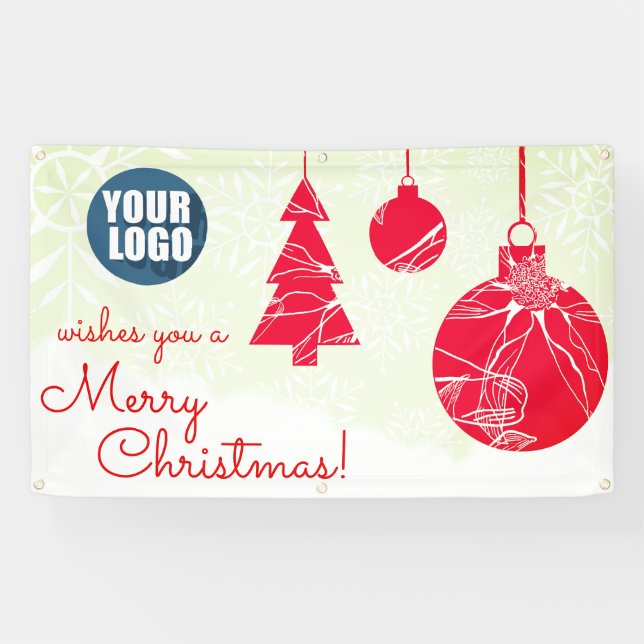 Merry Christmas Banner for Business (Horizontal)